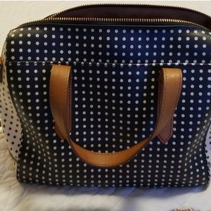 EUC FOSSIL crossbody purse  polka dot ⚪️🔵